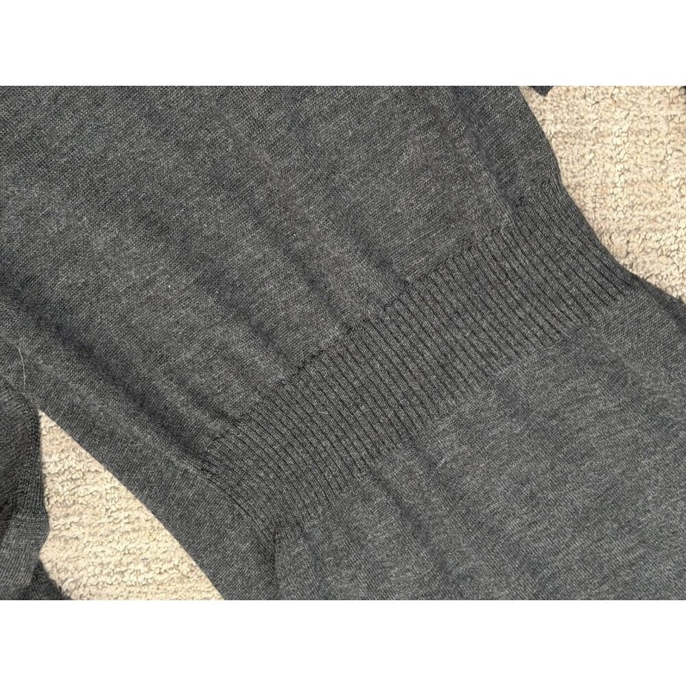 ANN TAYLOR LOFT WOOL BLEND SWEATER WRAP DRESS S LONG SLEEVE PULLOVER GREY EUC - Picture 5 of 5